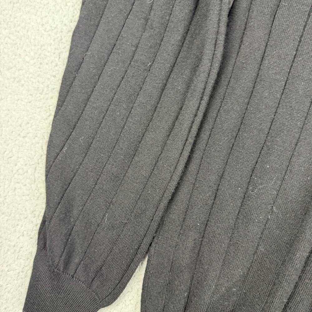 Peter Millar Sweater Mens XXL Black 100% Merino Wool 1/4 Zip Ribbed Knit - Picture 11 of 12
